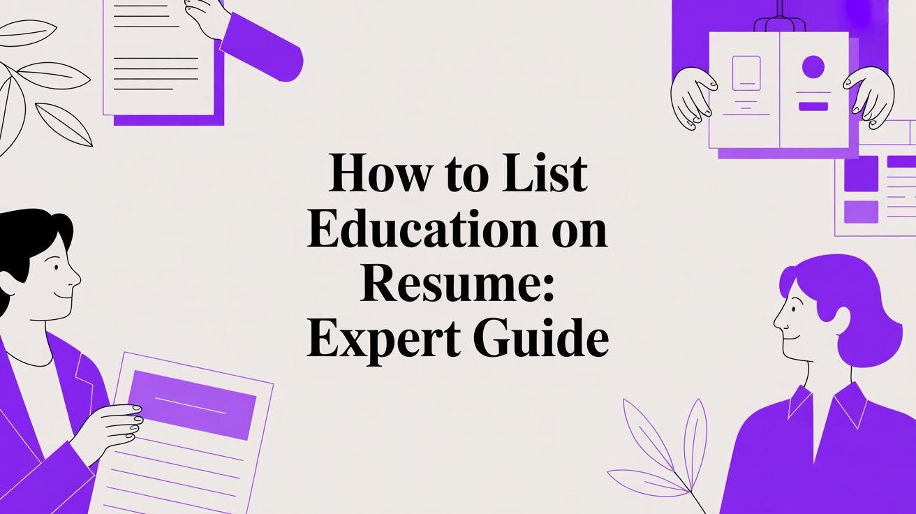 how to list education on resume