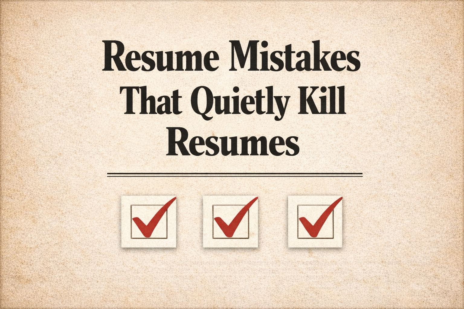 Resume mistakes that quietly kill resumes, including formatting issues, typos, and listing job duties instead of achievements