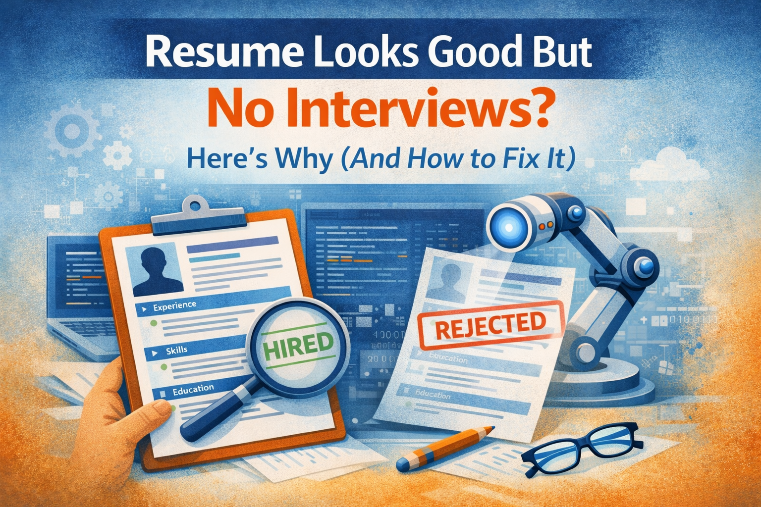 Resume looks good but no interviews due to ATS rejection and resume formatting issues